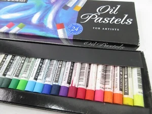 Daler Rowney Oil Pastel Set 24 Pieces Professional Quality Mixed Media NEW/BOX - Picture 1 of 10
