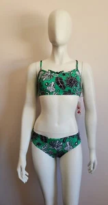 Seafolly Australia Girls Olympus Green 2 Piece Bikini Swimsuit Set Size 14 New - Picture 1 of 9