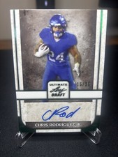 2023 Leaf Ultimate Draft Chris Rodriguez Jr. #BA-CRJ. Green 15/35
