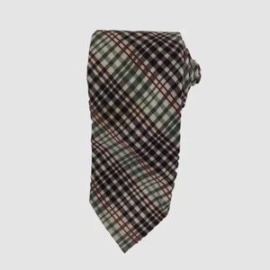 $59 Calvin Klein Men White Gray Check Formal Silk Blend Classic Necktie 60 X 3 - Picture 1 of 2