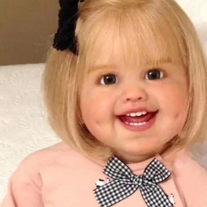 30in Lovely Toddler Reborn Baby Doll Smile Girl Short Yellow Hair Gift Assembled - Picture 1 of 4