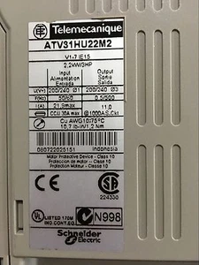1pcs Schneider 2.2KW Inverter 220V ATV31HU22M2 - Picture 1 of 3
