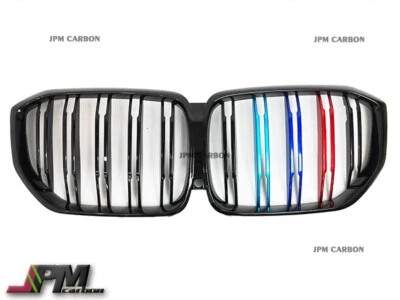 Grelha frontal preta brilhante com tinta M Tri Metal nova em folha serve para BMW 19-23 G05 X5 - Imagem 1 de 2