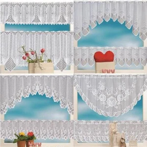 2 PIEZAS Cortinas Cortas Nivel Café Dormitorio Red Transparente Cortina Ventana Cortina + - Imagen 1 de 29