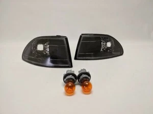 Fits 92-95 Honda Civic 2D 3D Black Clear Corner Signal Park Lights PAIR DEPO - Picture 1 of 2
