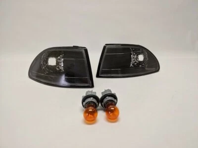 Fits 92-95 Honda Civic 2D 3D Black Clear Corner Signal Park Lights PAIR DEPO - Image 1 of 2