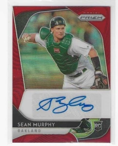 2020 SEAN MURPHY Rookie Autograph Panini Prizm Red Wave Prizm #RA-SM A's /75 - Picture 1 of 2