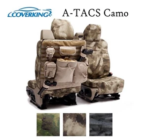 Coverking Custom Tactical Seat Covers Ballistic A-TACS Camo - Pick Color And Row - Picture 1 of 15