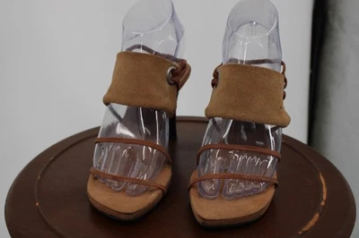 Zapatos Nine West para mujer talla 5 marrón gamuza con tiras tacón alto sandalia de aguja Foto 1 de 4