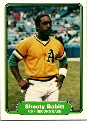 Shooty Babitt 1982 Fleer #86 Rookie Oakland Athletics - Image 1 of 2