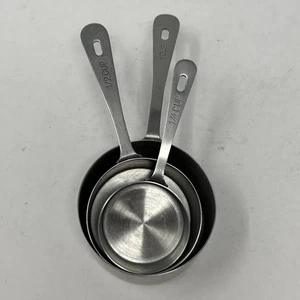 Amco 864 Set of 4 Measuring Cups 18/8 Stainless Steel 1/4 1/2 1 Cup Korea - Picture 1 of 6