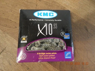 Cadena Nike KMC X10.93-116L 116 eslabones 10 velocidades niquelada - plateada Foto 1 de 2