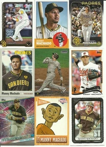 9 verschiedene MANNY MACHADO Karten Lot mit Prämien San Diego Padres, Orioles - Bild 1 von 1
