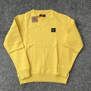 Mens Trojan Badged Mustard Yellow Crew Sweatshirt TR-8957 - Size Large - Picture 1 of 9
