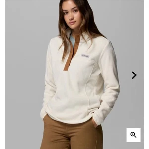 Columbia Women's Benton Springs Half Snap Pullover Fleece II Sweatshirt Cream L - Picture 1 of 7