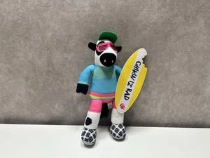Chick fil A Plush Retro Cow Doll Toy Summer 2022 Chikin Iz Rad 10" Surf Board - Foto 1 di 3