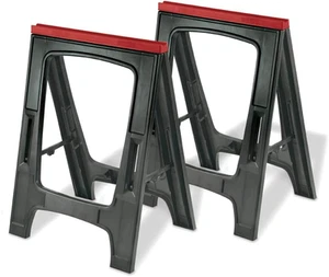 Keter Folding Sawhorse Twin Pack, 23 Inch Size - Picture 1 of 12