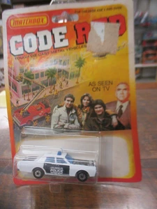 Matchbox Lesney Superfast 1981 Mercury Police Car "LAPD", Code Red New on Card - Picture 1 of 3