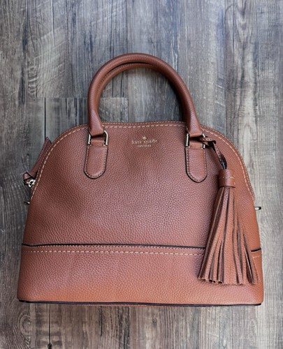 Borsa a tracolla Kate Spade Carli McCall Street con nappa calda pelle cognac