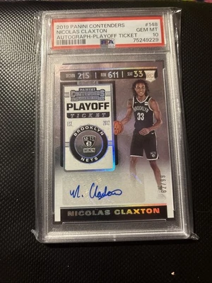 2019 Panini Contenders Nicolas Claxton Playoff Ticket Auto /99 PSA 10 Gem Mint - Image 1 of 2