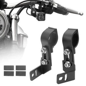 2X 21-25mm Moto Horquilla Delantera Montaje Abrazadera Señal de Giro Soporte Luz Soporte - Imagen 1 de 10