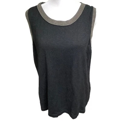 c Borde a Rayas Negro y Tostado Preppy Casual Otoño Foto 1 de 4