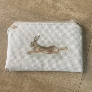 Handmade Fabric Coin Card Purse Hare - Picture 1 of 2