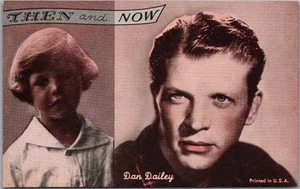 c1940s Hollywood Movie Star "THEN and NOW" Arcade Card - "DAN DAILEY" Unused - Picture 1 of 2