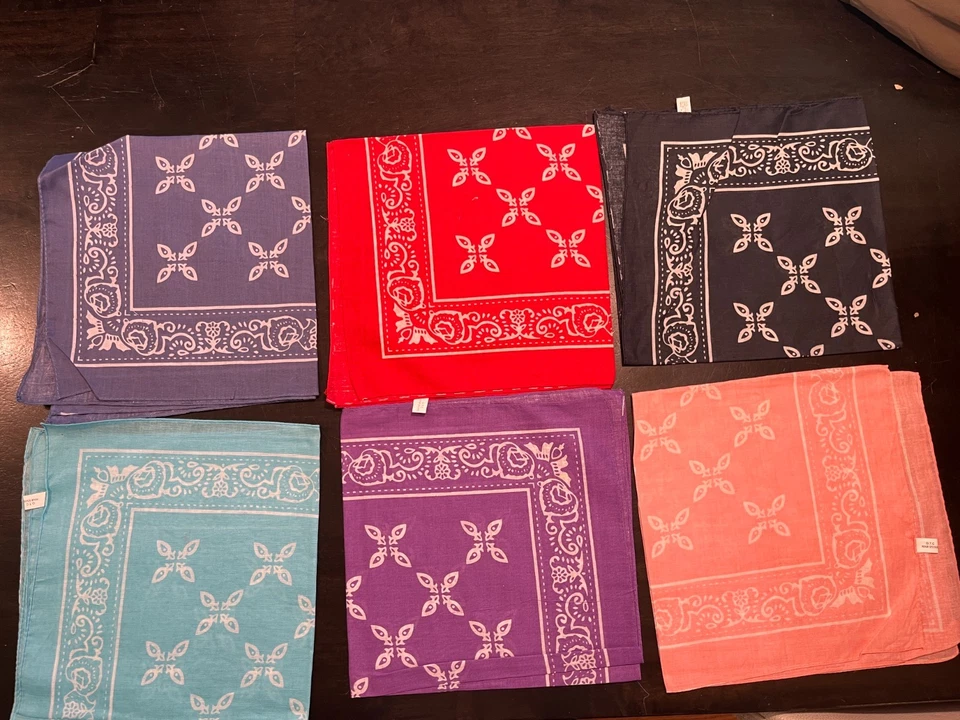 Kids ranch/ farm/ horse themed 11 multicolored bandananas for birthday party  - Image 1 of 1