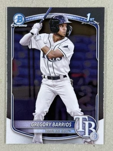 GREGORY BARRIOS 2025 Bowman #BCP-7 1st Bowman Chrome Tampa Bay Rays - Picture 1 of 2