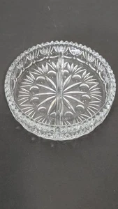 Antique American Brilliant Cut Clear Glass 6" Candy Dish with Glass Divide - Picture 1 of 7