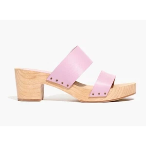Madewell 10 Clara Clog Holz Sandale Lavendel Open Toe Lederriemen Schuhe Sandalen - Bild 1 von 11