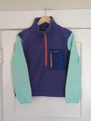 Patagonia Microdini 1/2 Zip Pullover Women's XS Colorblock Mock Neck - Image 1 of 4