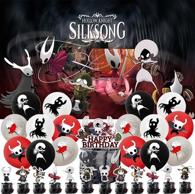 Hollow Knight Silksong Party Supplies Set Banner Balloons Cake Toppers for Kids - Image 1 of 4