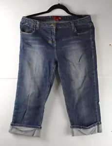 XRD Denim Womens Jeans Size 12 Blue 3/4 Length - Picture 1 of 9