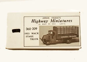 Highway Miniatures by Jordon Products, 1923 Mack Stake Truck, Bausatz #209, Neu in OVP - Bild 1 von 7