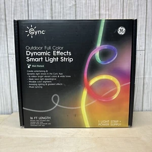 New GE Cync Outdoor Full Color 16ft Dynamic Effects Smart Light Strip Christmas - Picture 1 of 4