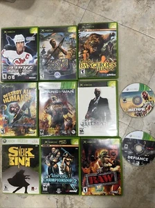 Xbox 360 Video Games Lot, Medal Sneak Raw Hitman Nhl Max Payne Defiance Etc - Picture 1 of 5