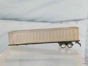 N Scale Con-Cor Semi Truck Box Delivery Semi Truck Trailer Undecorated Silver - Picture 1 of 6