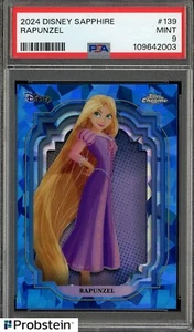 2024 Topps Chrome Disney #139 Rapunzel Sapphire PSA 9 MINT - Picture 1 of 2