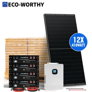 ECO-WORTHY 4920W Solar Panel Kit 10KW 120V/240V Inverter & 20KWh Battery (V3) - Picture 1 of 11