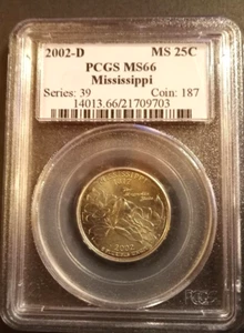 2002 D Mississippi Quater PCGS MS66 - Picture 1 of 2