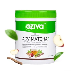 OZiva  Apple Cider Vinegar Matcha For Weight Management & Metabolism 50gm - Picture 1 of 12