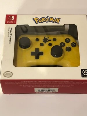 Nintendo Switch Controller Pokemon Pikachu Silhouette POWER A  - Yellow Wire - Image 1 of 4