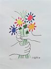 PABLO PICASSO Le Bouquet SIGNED HAND NUMBERED 788/1000 LITHOGRAPH FLOWERS