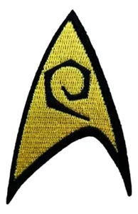 Star Trek Engineering Insignia gelb bestickt Bügelbild Patch - Bild 1 von 1