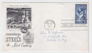 TurtlesTradingPost - Steel Industry- 1st Century #1090- 1957 Artcraft FDC - Picture 1 of 1