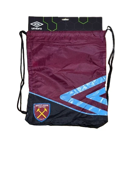 Umbro West Ham United kastanienbraun Kordelzug Fitnesstasche Schuh Schule PE Trainer Fitnesssack