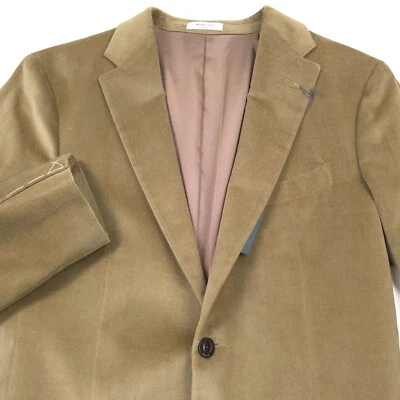$1695 Boglioli Beige Terciopelo Abrigo Deportivo Blazer Chaqueta Para Hombre Talla 40R (Italia 50R) Foto 1 de 4