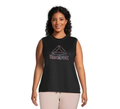 Женская майка Reebok большого размера Activate с графикой размер 3X черная  - Изображение 1 из 4